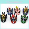 Super Mario Bros Kart Pull Back Car Action Figure Set 6 Pcs Colorful Collectibles