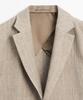 Massimo Dutti Herringbone Stripe Linen Blazer