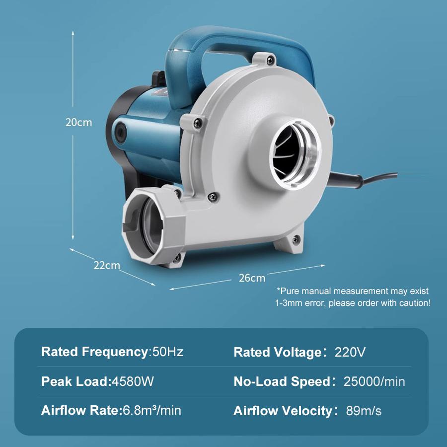 4580W Elektrischer Staubsauger-Gebläse Dual-Zweck Saug- und Blasmaschine Hocheffizienter Staubabscheider 2 in 1 Staubsauger-Gebläse