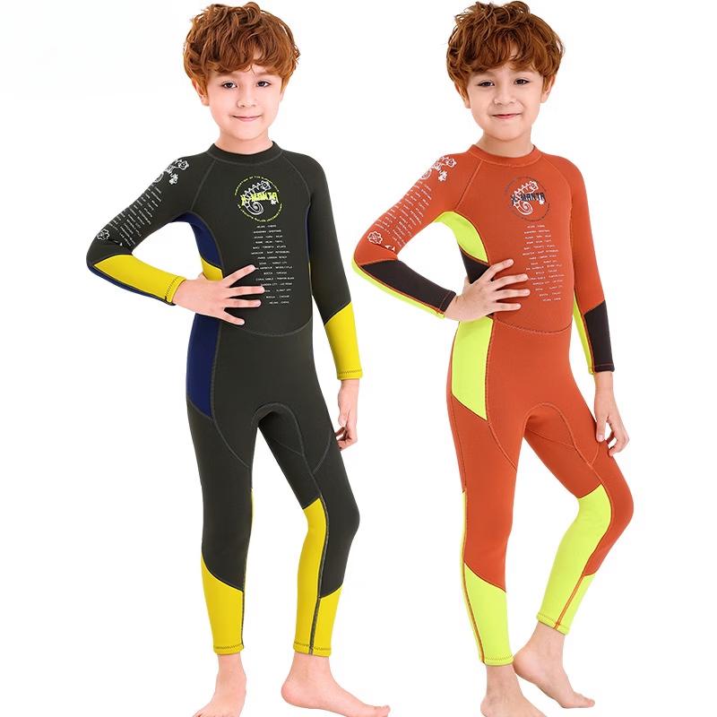 PULIAN Kids Thermal One-Piece Long Sleeve Wetsuit