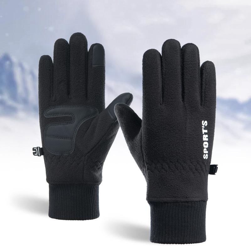 Winter Gloves Women Men Ski Gloves Fleece- Lined Thermal Warm Touchscreen Fingers Gloves Waterproof Cycling Gloves