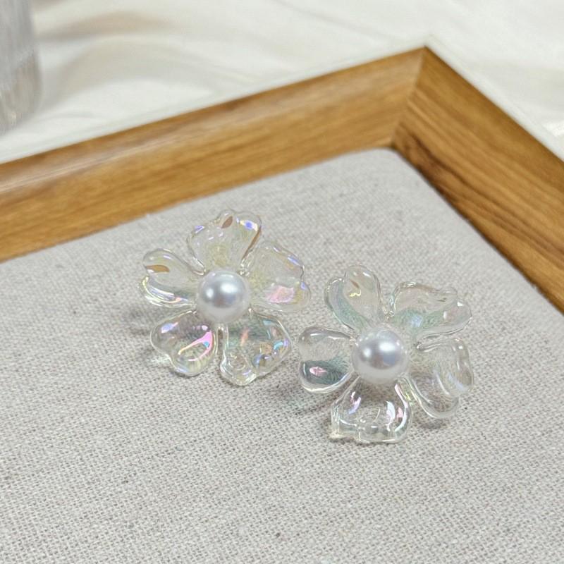 2024 Elegante Schlichte Blumenohrringe - Leichter Luxus-Mode