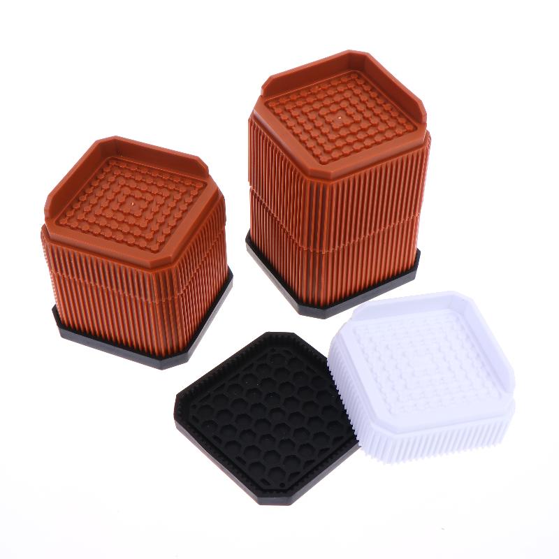Adjustable Bed Lifter Professional Heavy Duty Square Furniture Foot Pad Non Slip Design for Couch Table and Desk