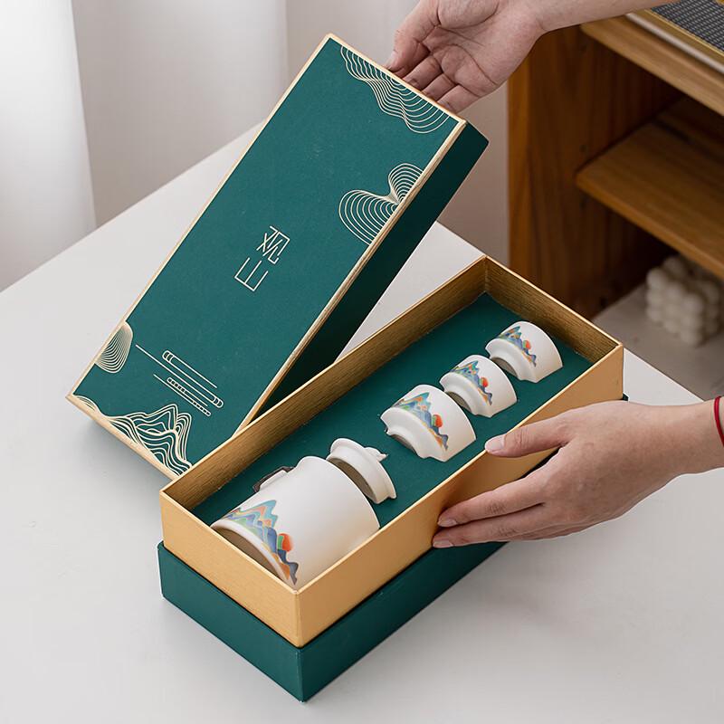 Guofeng Portable Ceramic Travel Tea Set