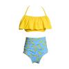 Premium Quality Swimwear Fashion Falbala Women High-waisted Bikini Set For Stylish Comfort