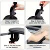 Ergonomic Desk Armrest Extender - Comfort Elbow Support for Gaming Office, Adjustable Keyboard Mouse Setup, Durable Black Design