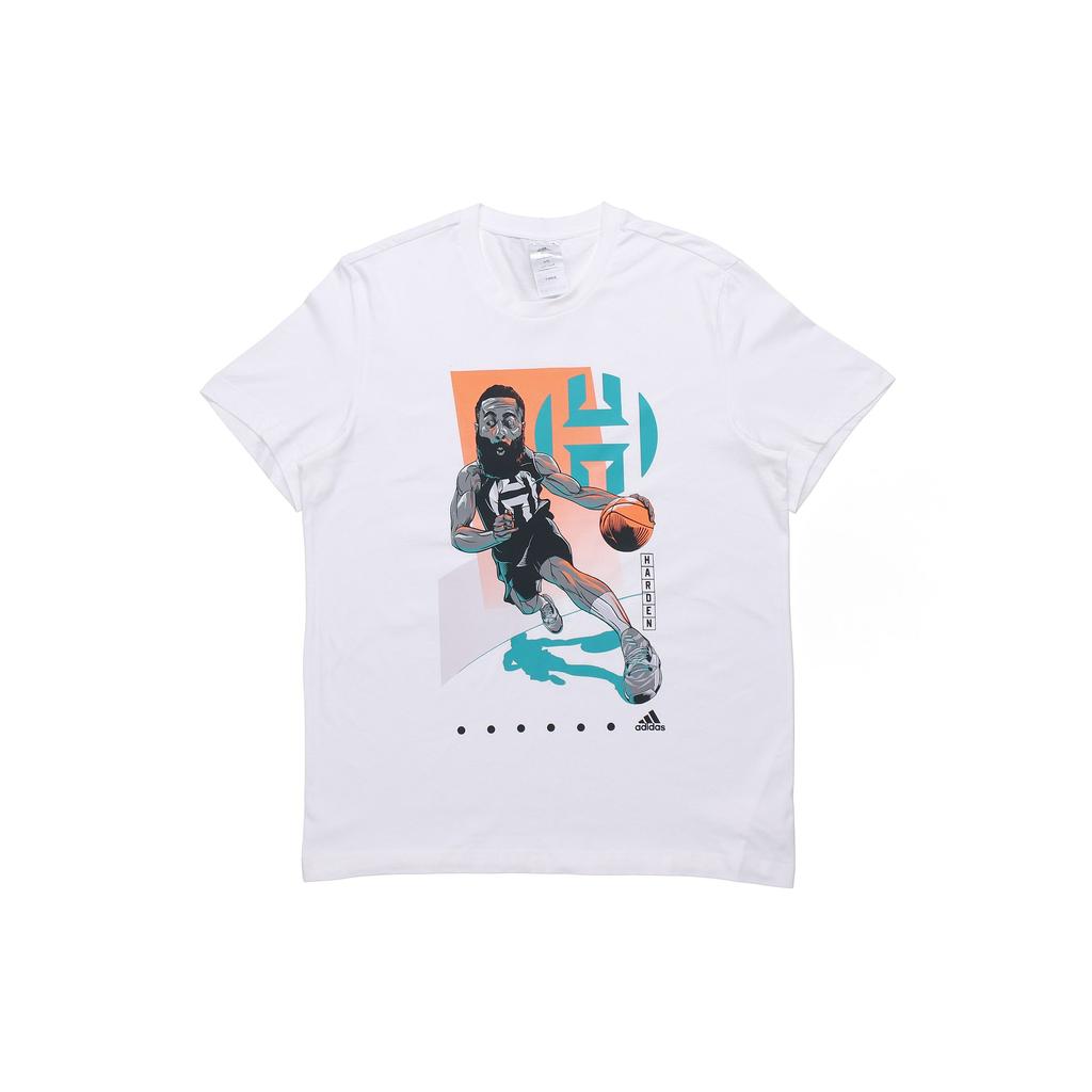 Adidas James Harden Tribute Print Short Sleeve T-Shirt Men Tops White FM4778
