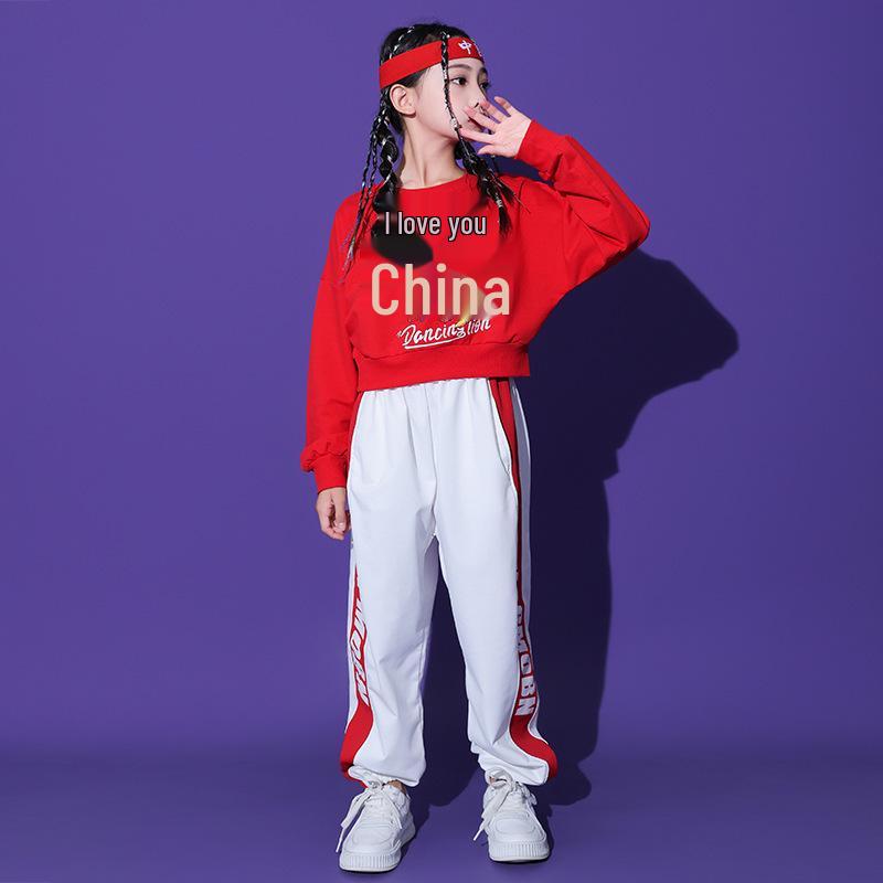 Kids' Cheerleading Costume for New Year's, Kindergarten, Primary School, Autumn Sports Day, and Opening Ceremonies