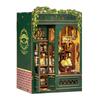 DIY Book Nook Kit Miniature Wooden Dollhouse with Light Bookshelf Insert Decoration Model for Gifts Bookshop Memories