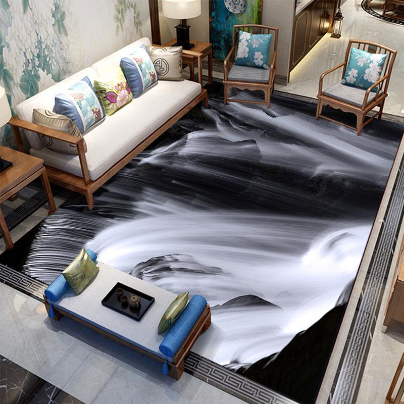 

Mountain Waterfall Pattern Floor Carpet Door Mat Washable Non-Slip Living Room Sofa Chairs Area Mat Kitchen Bedroom Decoration 40x60cm 16x24 inch