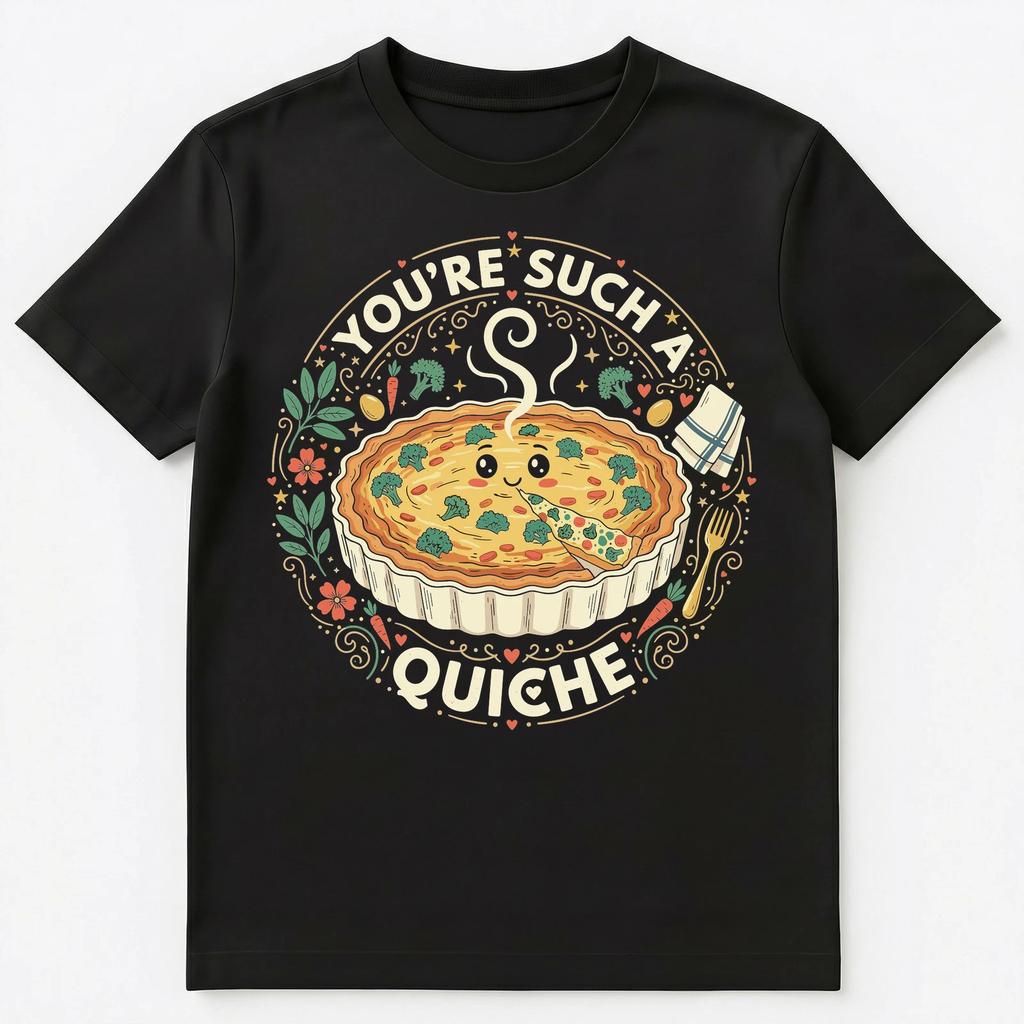 Youre Such A Quiche Fun Foodie Humor Design Unisex T-Shirt