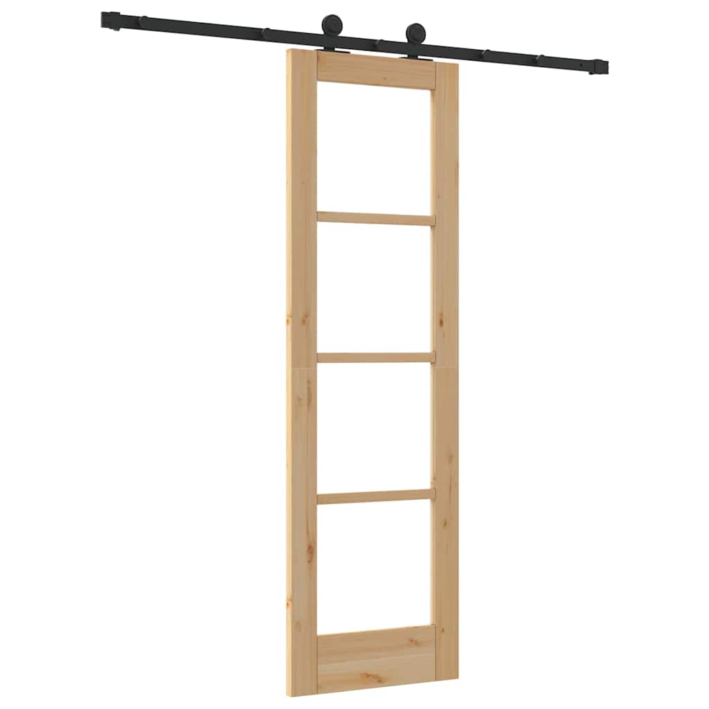ORKDAL Sliding Door Natural and Black 61 X 198.5 Cm