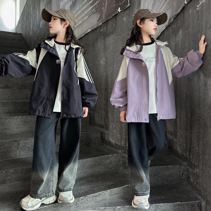 Girls' Autumn Windproof Rainproof Casual Top Jacket 2025
