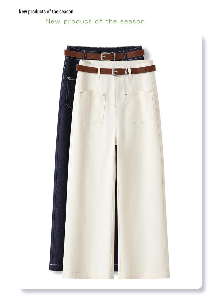 Women's White Cropped Wide-Leg Jeans: 2025 Spring Style for Pear-Shaped Bodies
