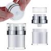 Portable Refillable Travel Cream Sample Vials Empty Squeeze Pump Vacuum Bottle Press Cream Jar Acrylic Cans Lotion Container