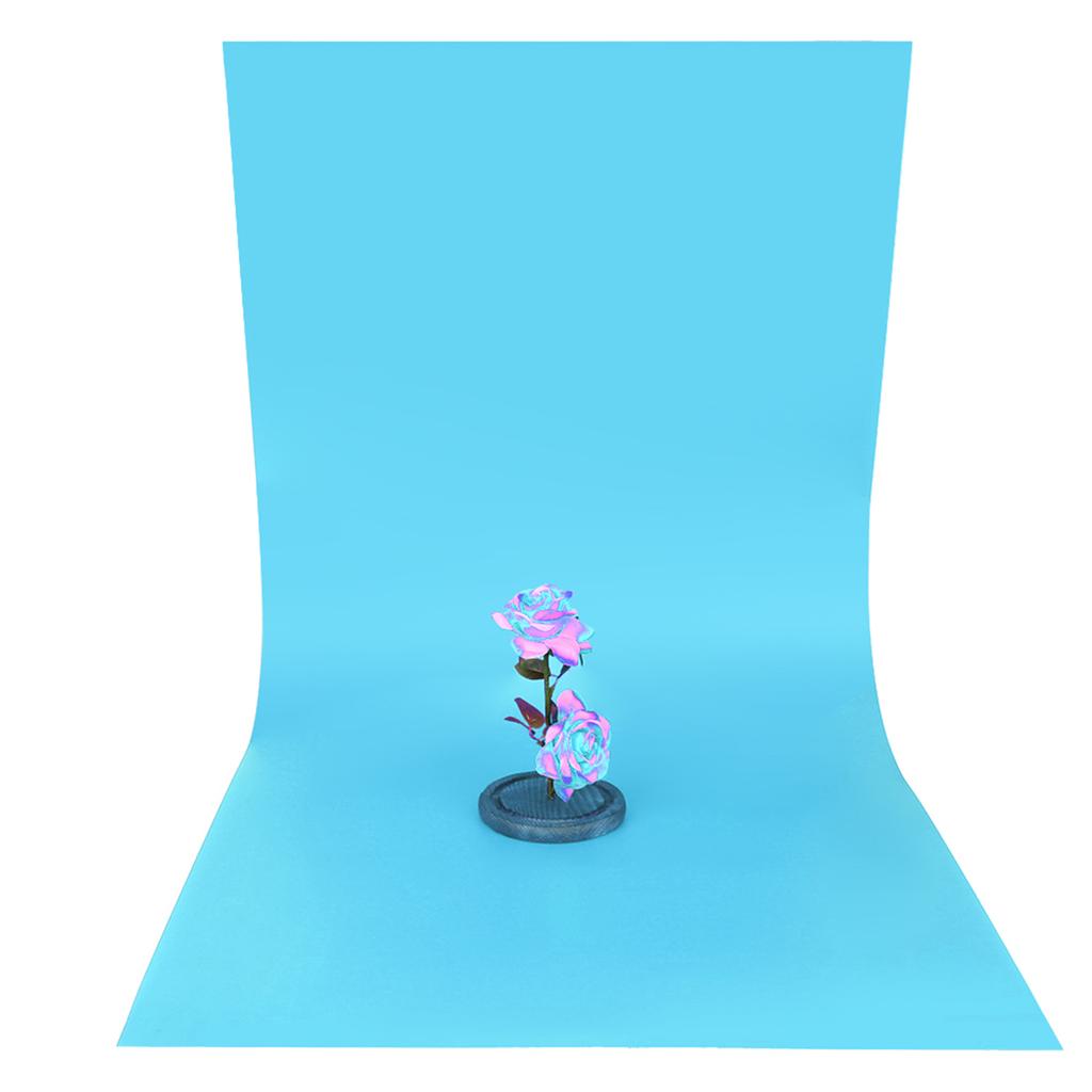Milchiges PVC-Hintergrundplatte Fotografie Fotoaufnahme Kulisse Tafel Zubehör 120x60cmblau