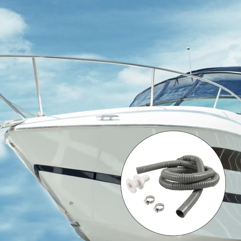 Bilge Pump Installation Kit Bilge Pump Hose 1-1/8-Inch Dia Plumbing Kit 6 FT Quality Kink-free Flexible PVC Hose Clamps