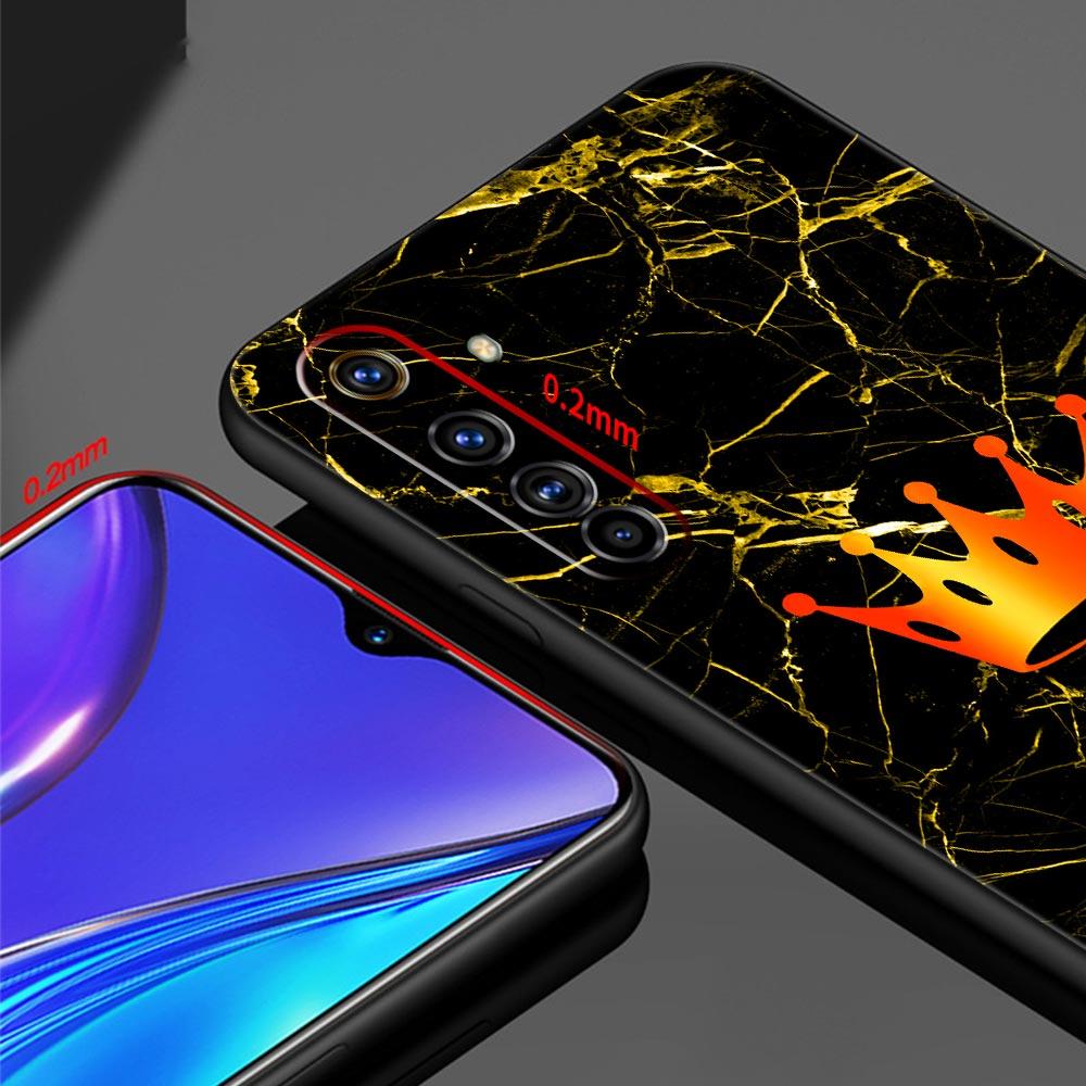 Marble Letter Soft TPU For Realme 13 12 11 10 9 Pro Plus GT3 GT2 C21 C25 C35 C53 C55 C67 Pro 5G Phone Case Cover Fundas Capa Bag