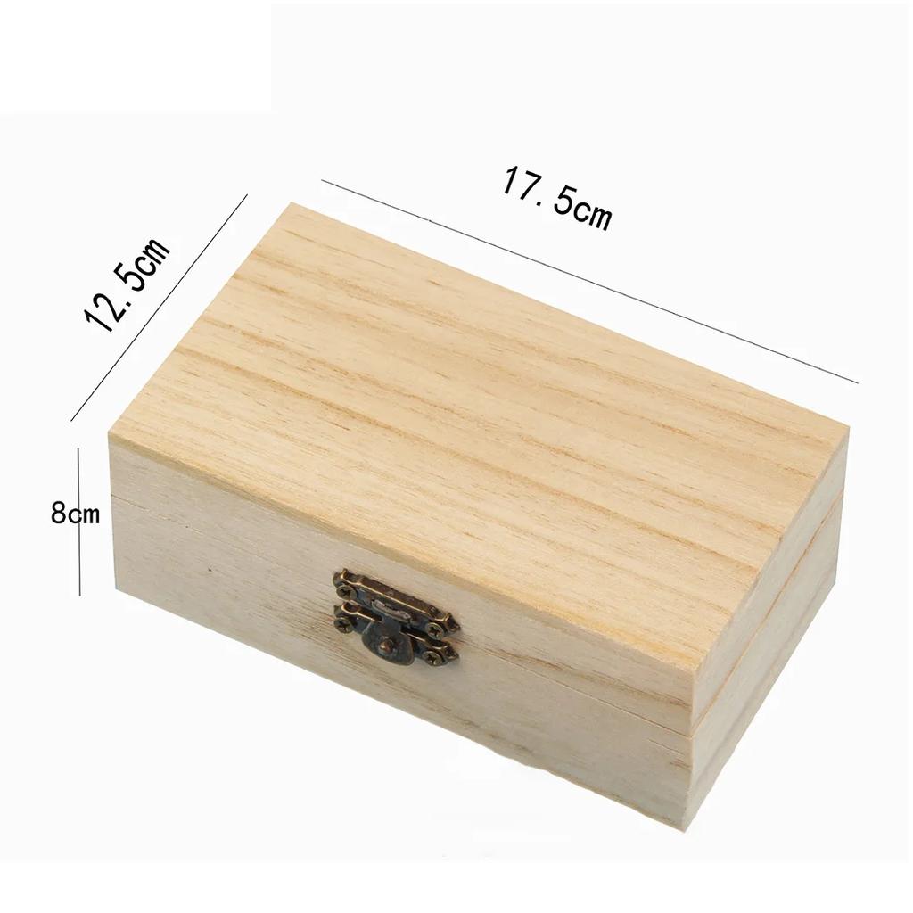 1/3 Stück Holzfarbe Rechteckige Holz-Aufbewahrungsbox Quadratische Klapp-Aufbewahrungsboxen Bastel-Geschenkbox Schmuckbox Organizer-Boxen