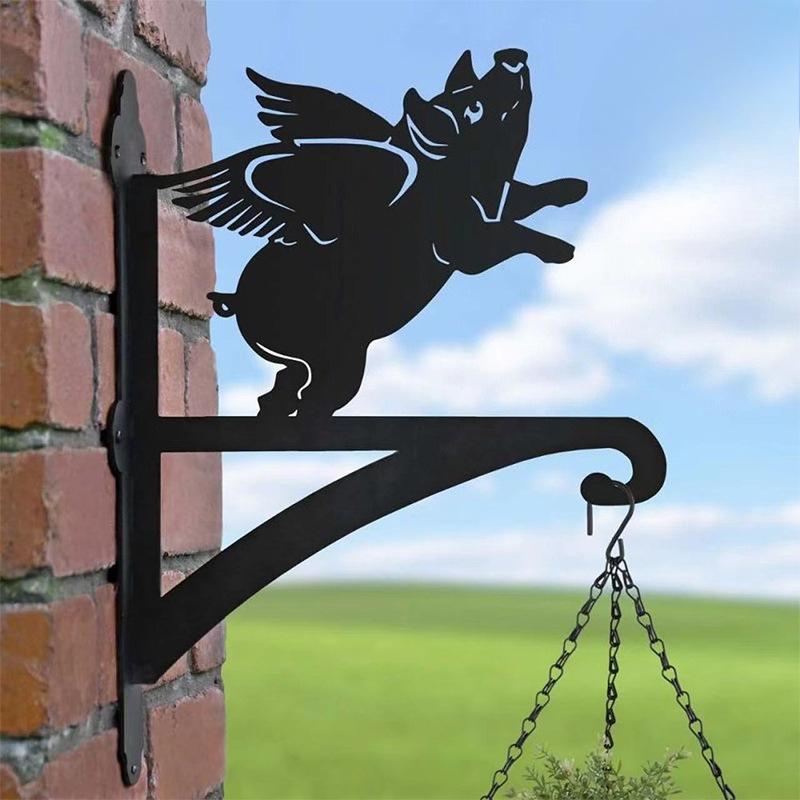 Gancio Gabbia per Uccelli Fata dei Fiori Ciondolo da Cortile, Ornamento Paesaggistico da Giardino Esterno, Decorazione da Appendere per Giardino, Supporto Casetta per Uccelli