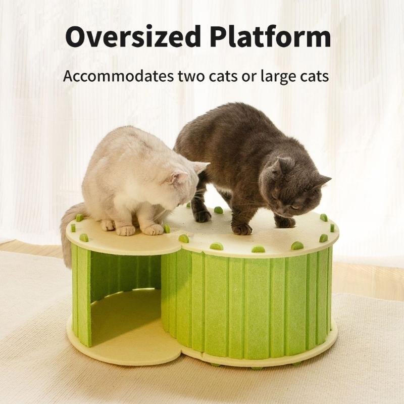 Felted Cats House Cats Cave for Small Animal Tunnel Spacious Washable Cats Cave for Indoor Cats Small Dogs Bunnies
