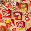6pcs Chinese Style 2025 Snake Year Red Envelopes Cartoon New Year Money Packets  Graduation