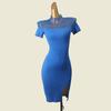 Gauze Knitting Patchwork Inner Hip Skirt Fashion Style Sexy Small Slit Export Knitted Dress