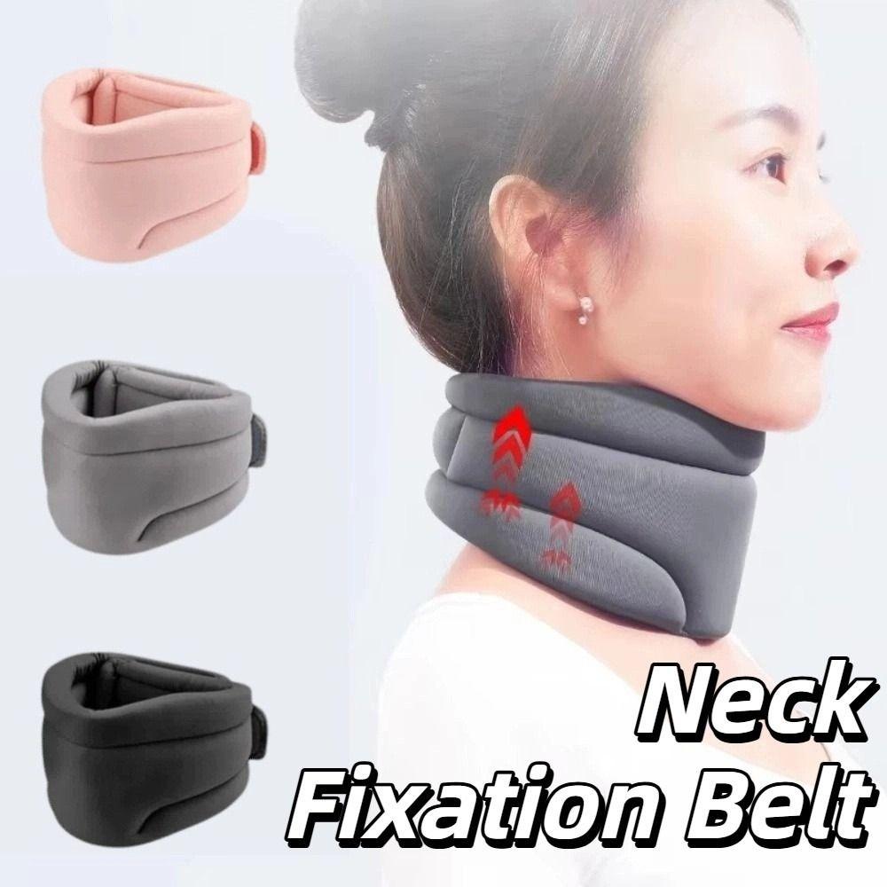Breathable Neck Support Sleeve Solid Color Neck Fixation Belt Neck Stretcher  Office Use
