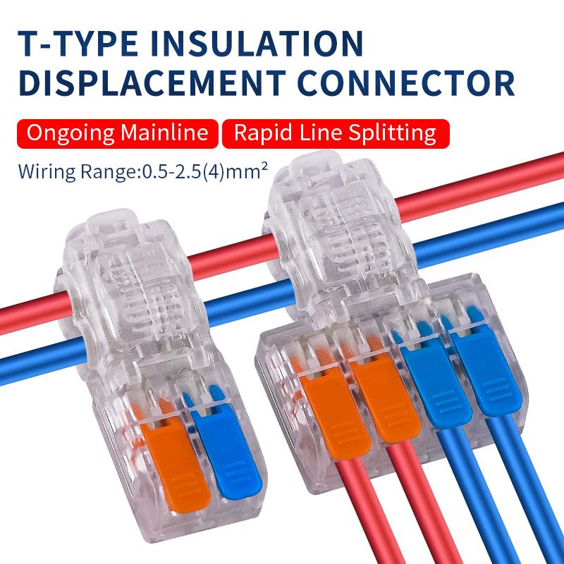 JINH 10Pcs Quick CMK 21 Lever Connectors Multiple In Out Quick Cable Wire Crimping Plug Mini Thinned Fast Terminal Blocks LED Plug Connectors 4