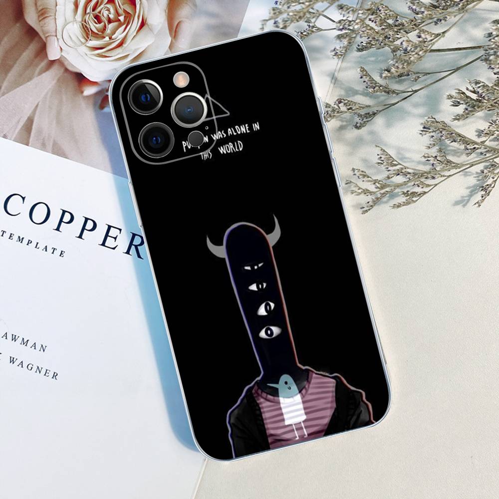 Cartoon Goodnight P-Punpun TPU Silicone Case For IPhone 11 12 13 14 15 16 17 Pro Max Shockproof Clear Back Cover
