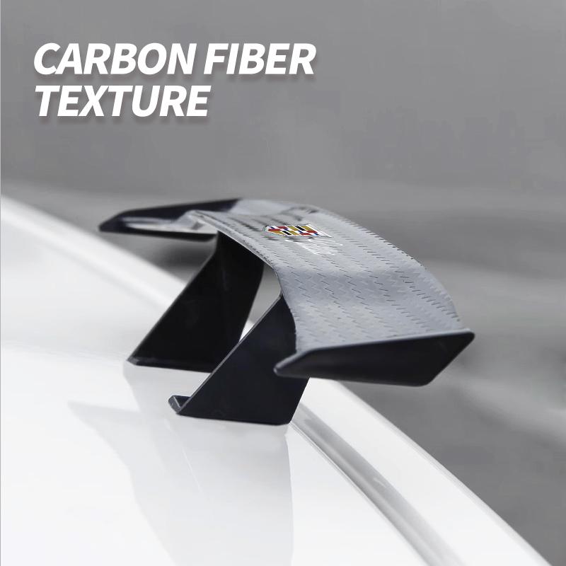 Car Rear Mini Spoiler Wing Motorcycle Small Model Canard Tail Winglet ABS Carbon Look For Cadillac CT4 CT5 XT5 XT6 XTS ATS-L