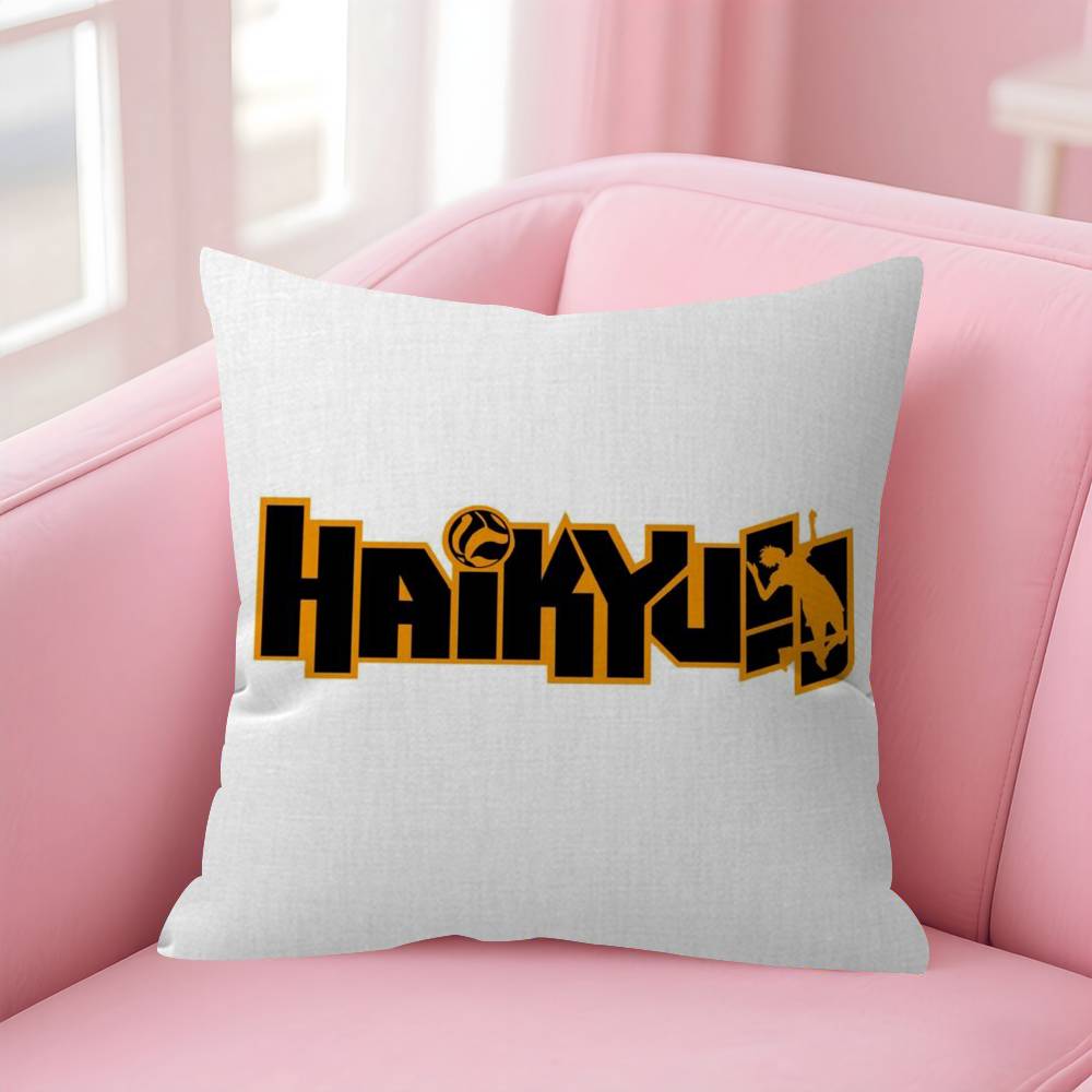 H-H-Haikyuu Anime Volleyball Pillowcase Toon Gift Cushion Cover Bedroom Home Sofa Chair Seat Decor Pillow Case