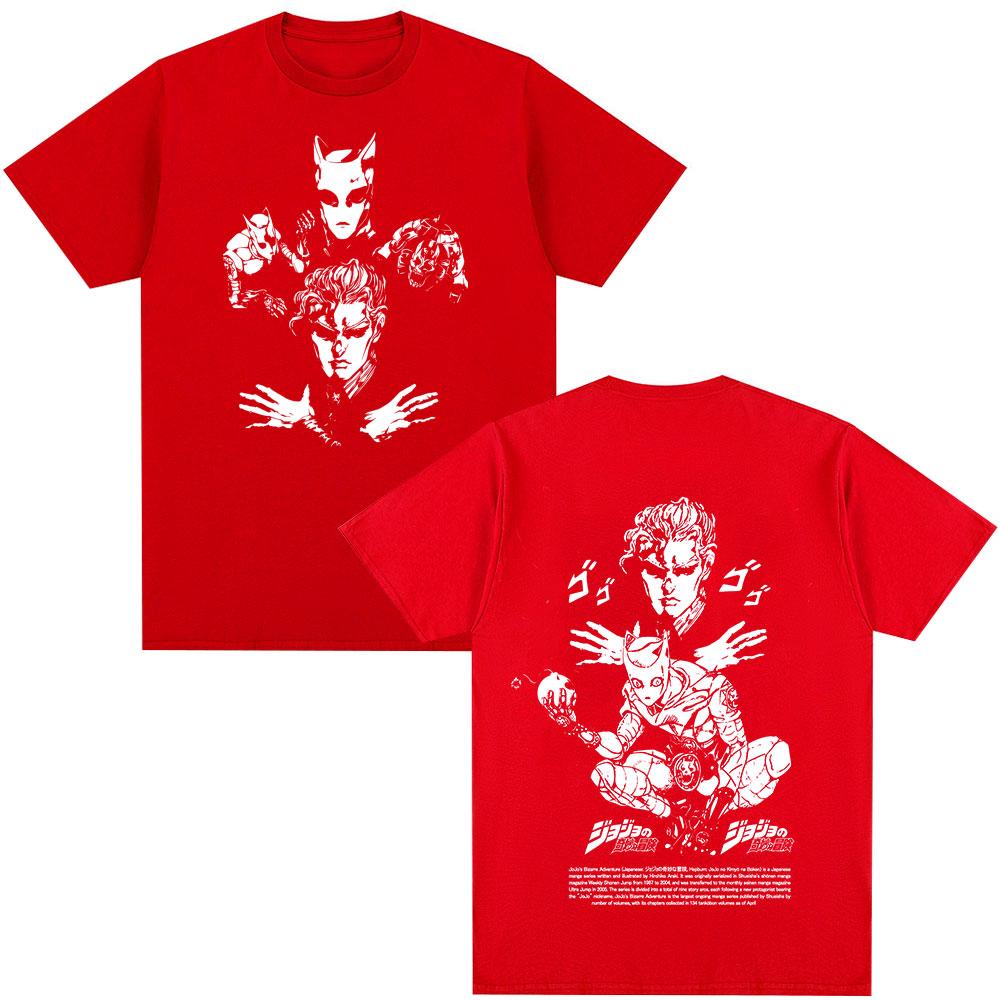 

Anime Jojo Bizarre Adventure Killer Queen Kira Yoshikage T Shirts Unisexs Women Cotton Short Sleeves Oversized Tshirts Streetwear S