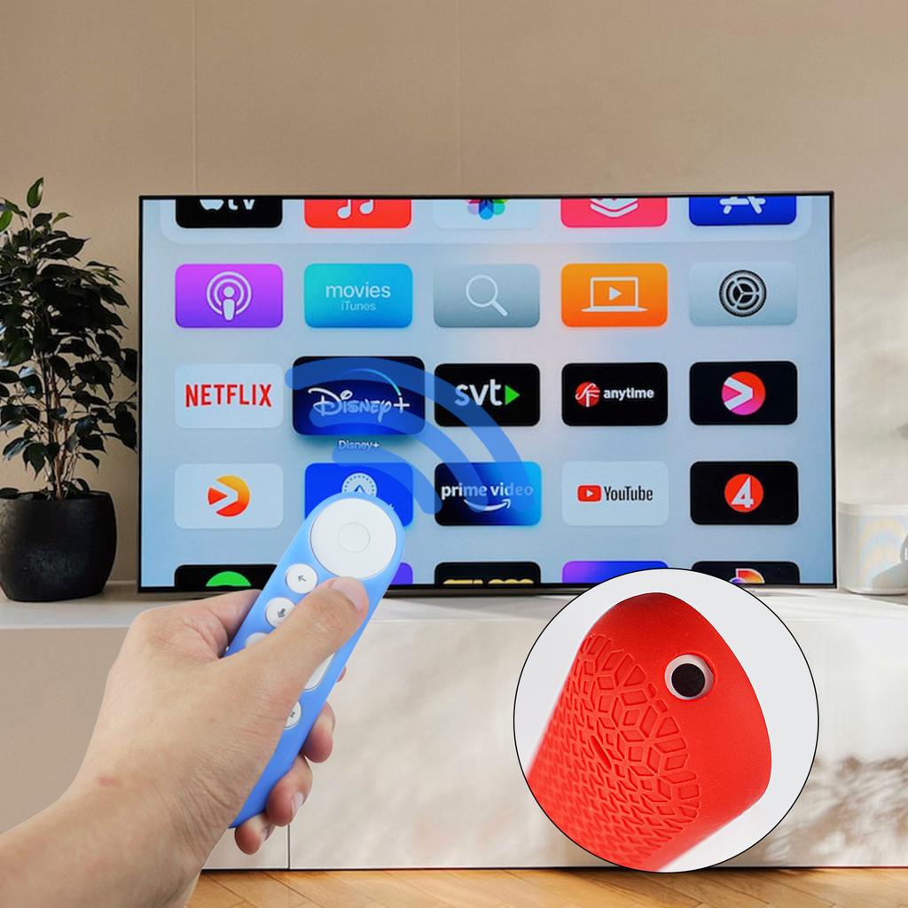 For Google TV Streamer Voice Remote Silicone Case TV Accessories Remote Control Protective Cover with Strap