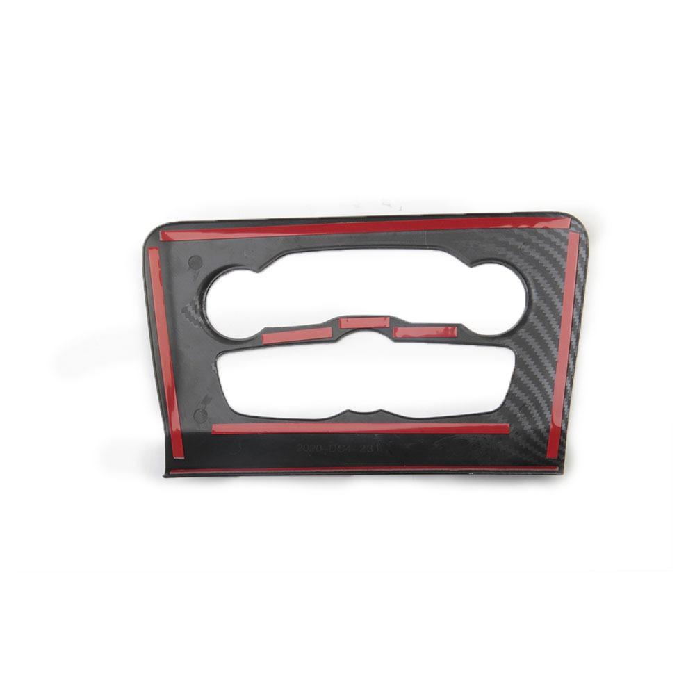 Für Dodge Charger 2016 ~ 2021 Zubehör Teile 1x Auto Center Konsole AC Carbon Faser Taste Schalter Panel Aufkleber