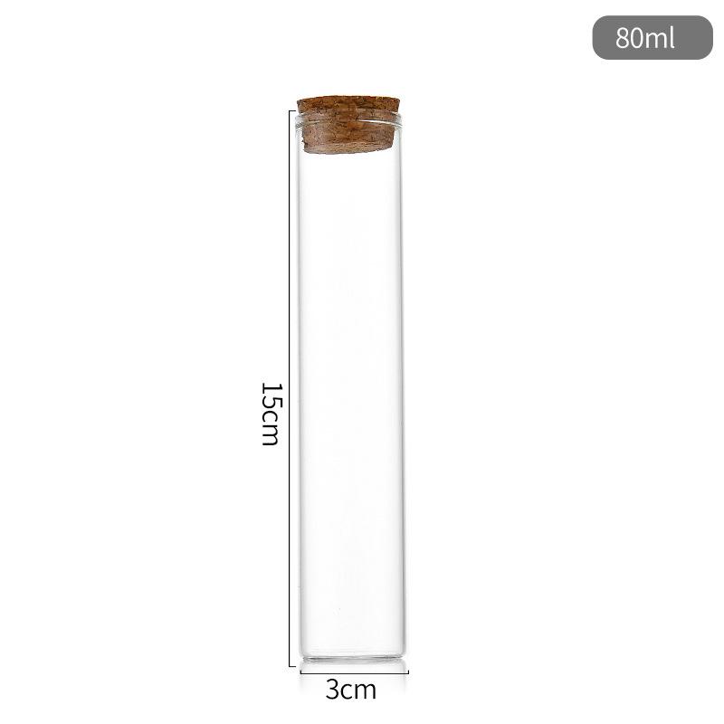 30mm Glass Bottle with Cork Seal for Incense Sticks, Floating Wishes, or Candy Storage.