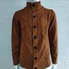 Men's Stand-up Collar Knitted Cardigan Sweater Top 2026