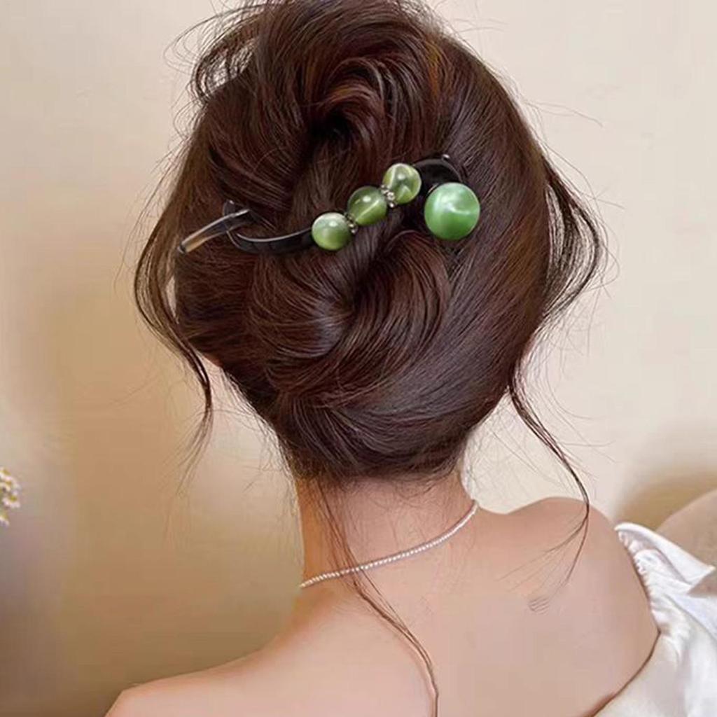 S Shape Elegant Twist Barrette Pearl Decor Non Slip Jaw Fashion Twist Clip Hair Barrettes Ponytail Holder Women Hair Accessories