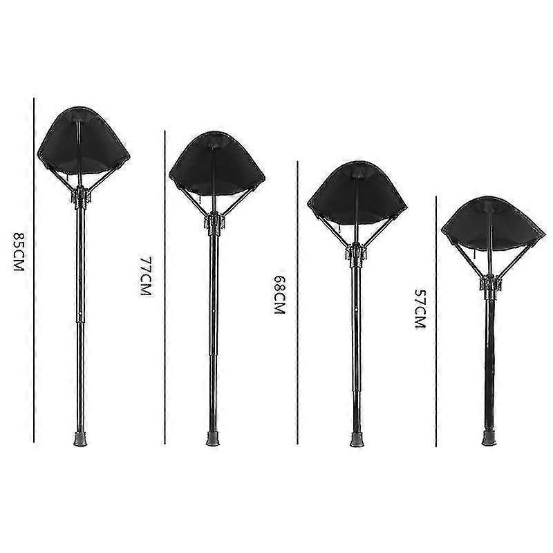 Portable Stool Height Adjustable Seat Retractable Outdoor Fishing Chair With 3 Gear