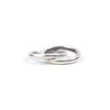 SEWNSWEN SILVER DOUBLE HAMMERED RING