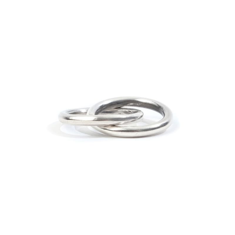 SEWNSWEN SILVER DOUBLE HAMMERED RING