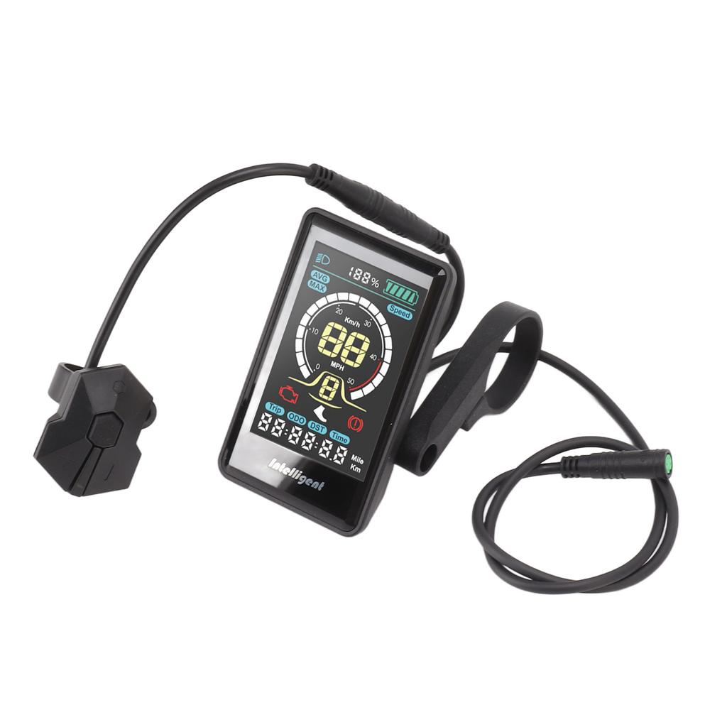 Electric Bike LCD Display Colorful Universal Waterproof Interface Conversion Meter for Cycling 24V 36V 48V 52V