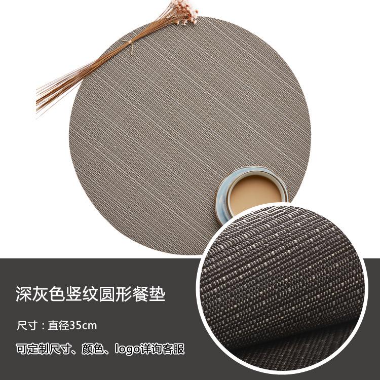 Europese 11cm ronde pvc placemat bamboe patroon huisisolatie westerse eettafelmat hotel teslin placemat onderzetter