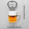 Yellow Beer Bottle Opener Zinc Alloy Beer Glass Opener Practical Bottle Opener