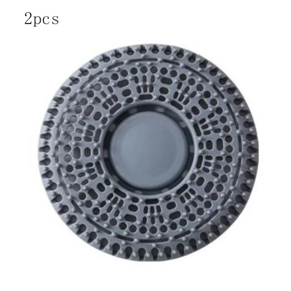 2pcs Fine Filter Hair Catcher Stopper Round Shape Floor Drain Cover Strainer  Kitchen