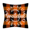 New Orange Plaid Pumpkin Maple Leaf Linen Pillowcase Autumn Harvest Sofa Cushion Cover Combination