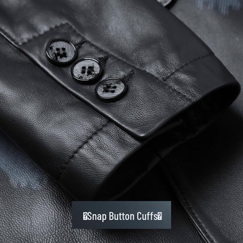 Men's Genuine Sheepskin Printed Leather Jacket