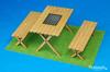 Cobaanii Mokei Studio Scale BBQ Table and Chairs Wooden Assembly Kit 1/12 WF-009
