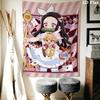 Demon Slayer Wall Tapestry Aesthetic Wall Hanging Printed Fabric Blanket Decorative Tapestries for Bedroom Living Room Home Decor