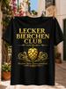 Luxury Graphic With Golden Hop Cone Ornate Flourishes And Lecker Bierchen Club Gold Member Front Unisex All Tshirt